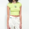 A-Lab Elish Toadally Trippin Green Crop T-Shirt