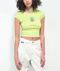 A-Lab Elish Toadally Trippin Green Crop T-Shirt