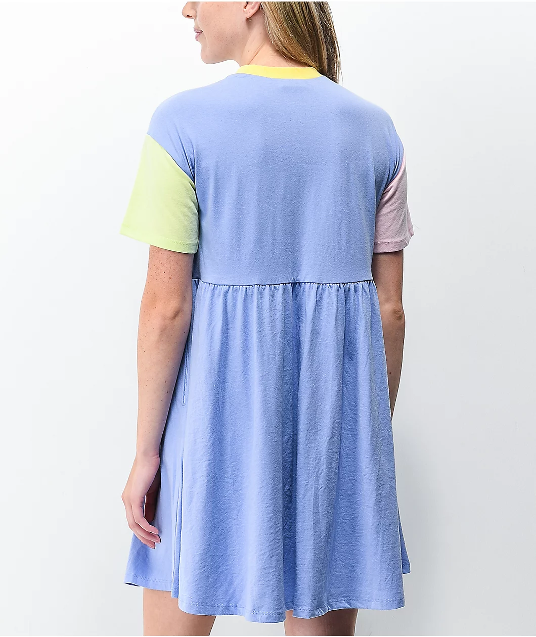 A-Lab Febe Lavender Colorblock T-Shirt Dress - Image 2
