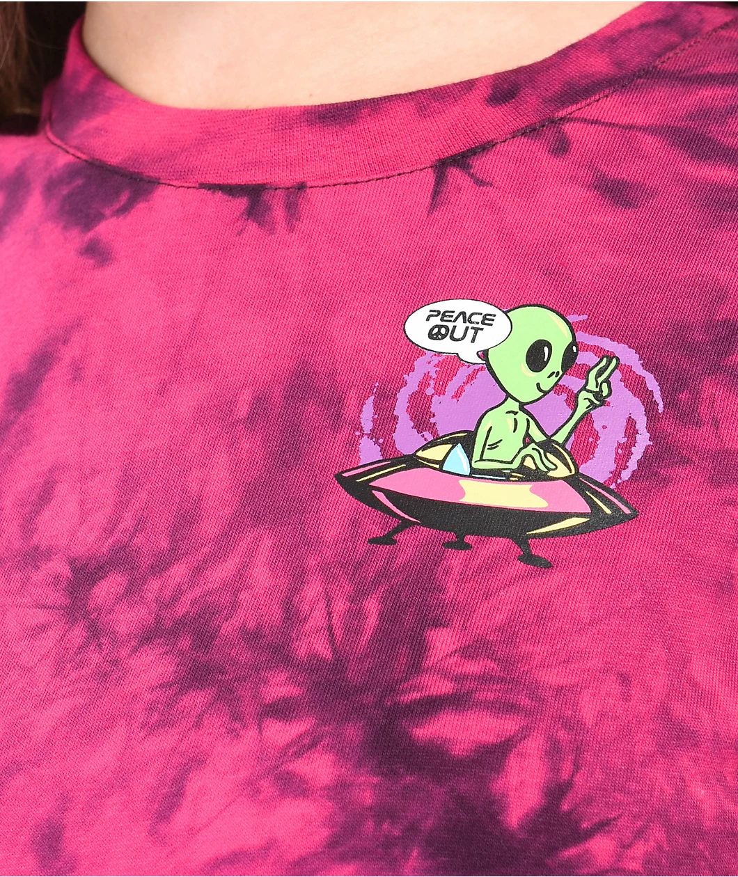 A-Lab Rainen Alien Pink & Black Tie Dye T-Shirt - Image 3