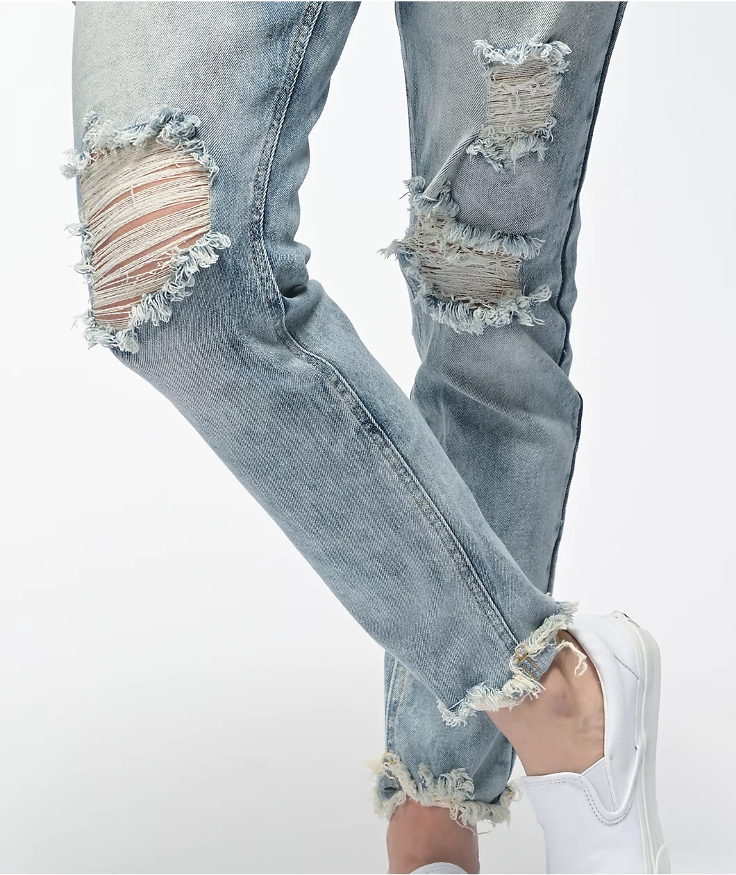 Almost Famous Acid Wash Denim Mom Jeans - Image 5