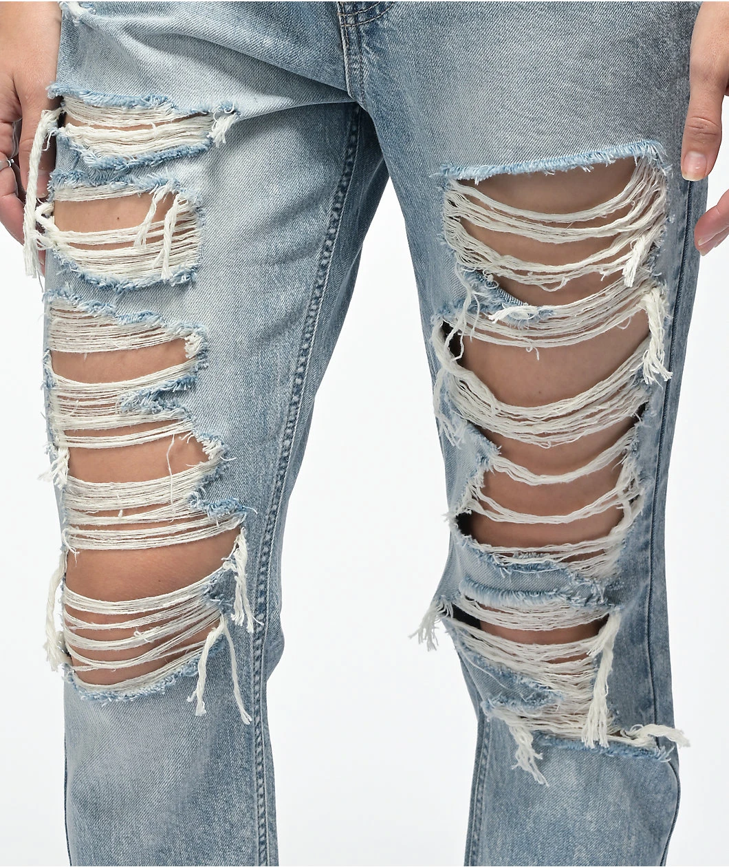 Almost Famous Distressed Blue Skinny Jeans - Image 4