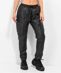 American Stitch Black Puffer Pants