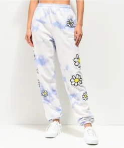 By Samii Ryan Daisy Purple Tie Dye Sweatpants