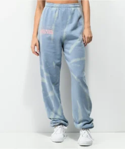 By Samii Ryan Smiley Feel Good Blue Tie Dye Sweatpants