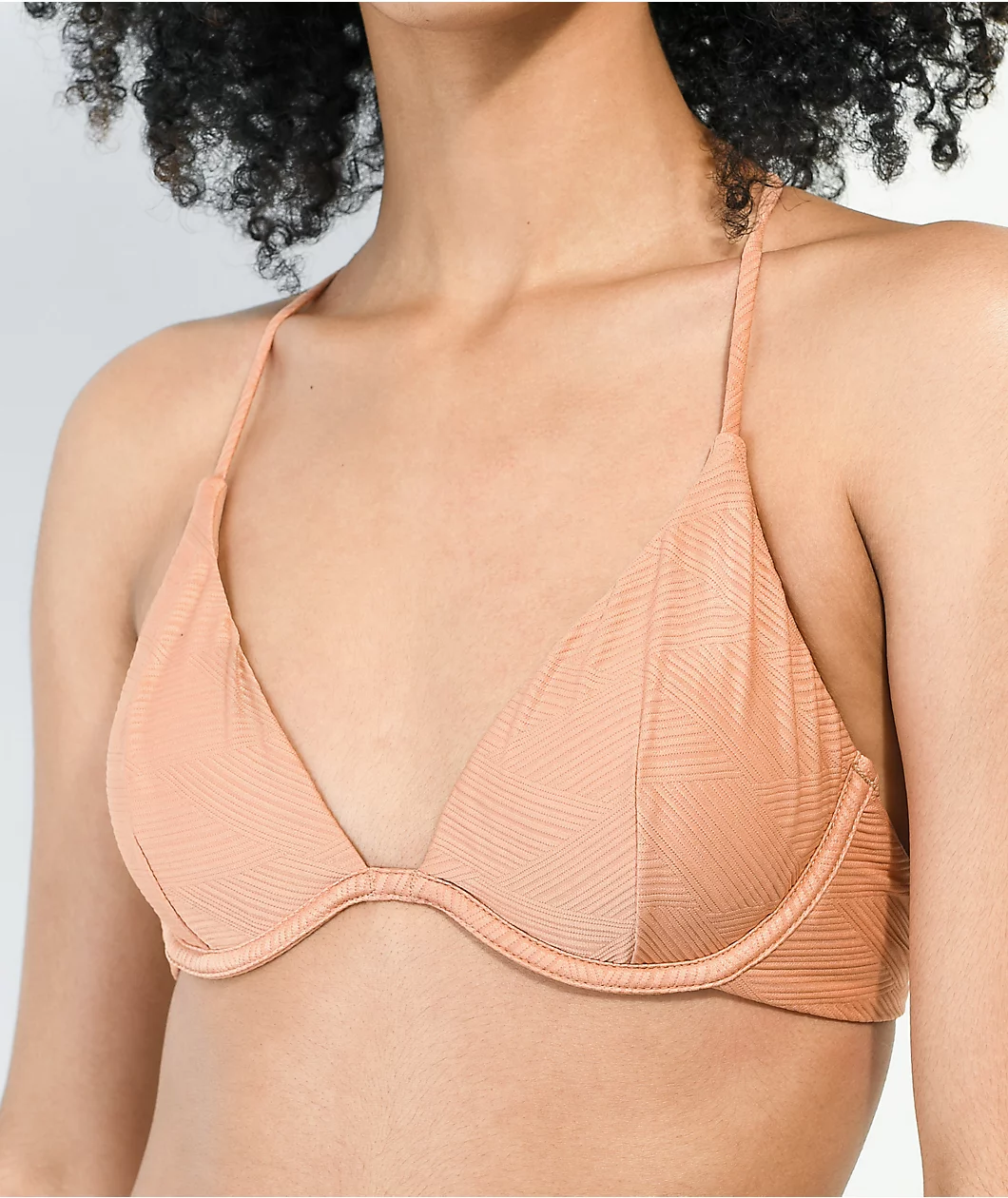 Damsel Nia Crosshatch Nude Triangle Bikini Top - Image 3