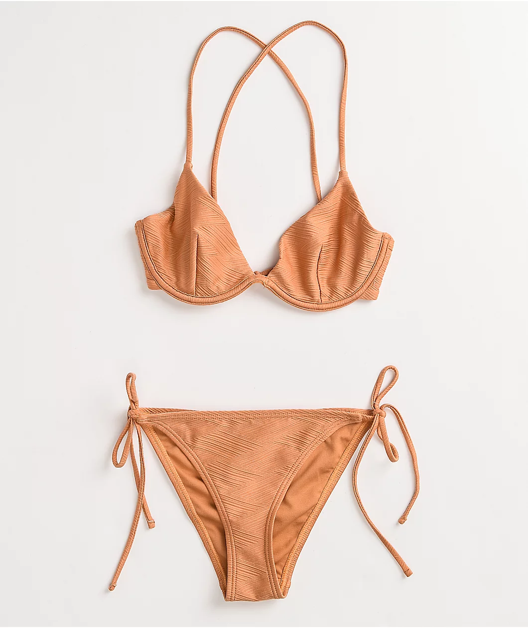 Damsel Nia Crosshatch Nude Triangle Bikini Top - Image 4