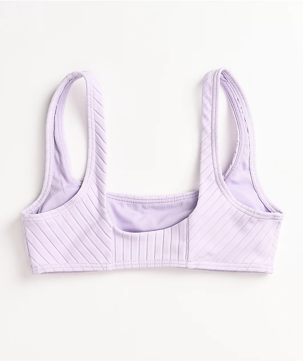 Damsel Photon Super Ribbed Lavender Sport Bikini Top - Image 2