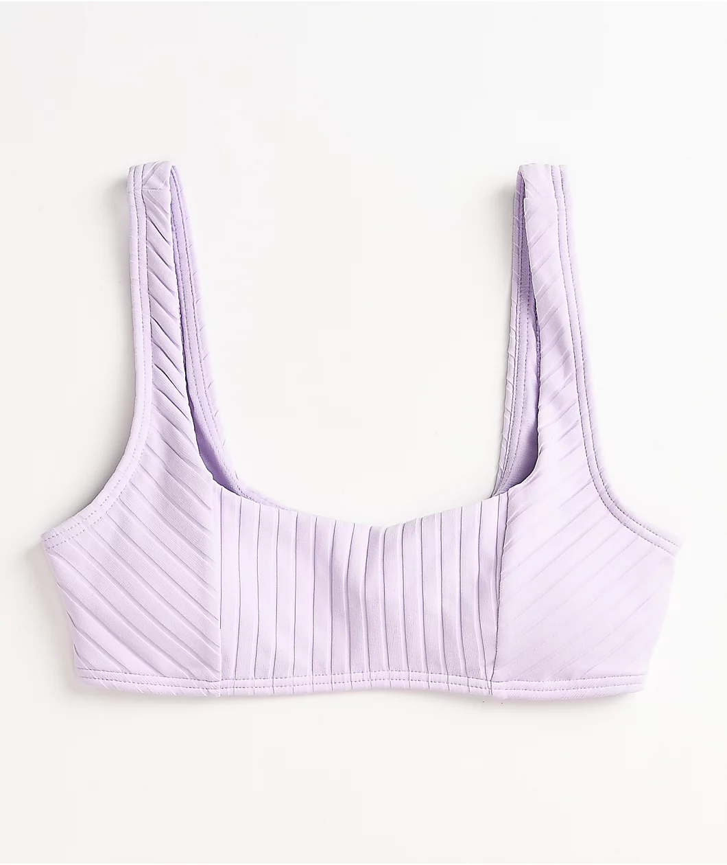 Damsel Photon Super Ribbed Lavender Sport Bikini Top