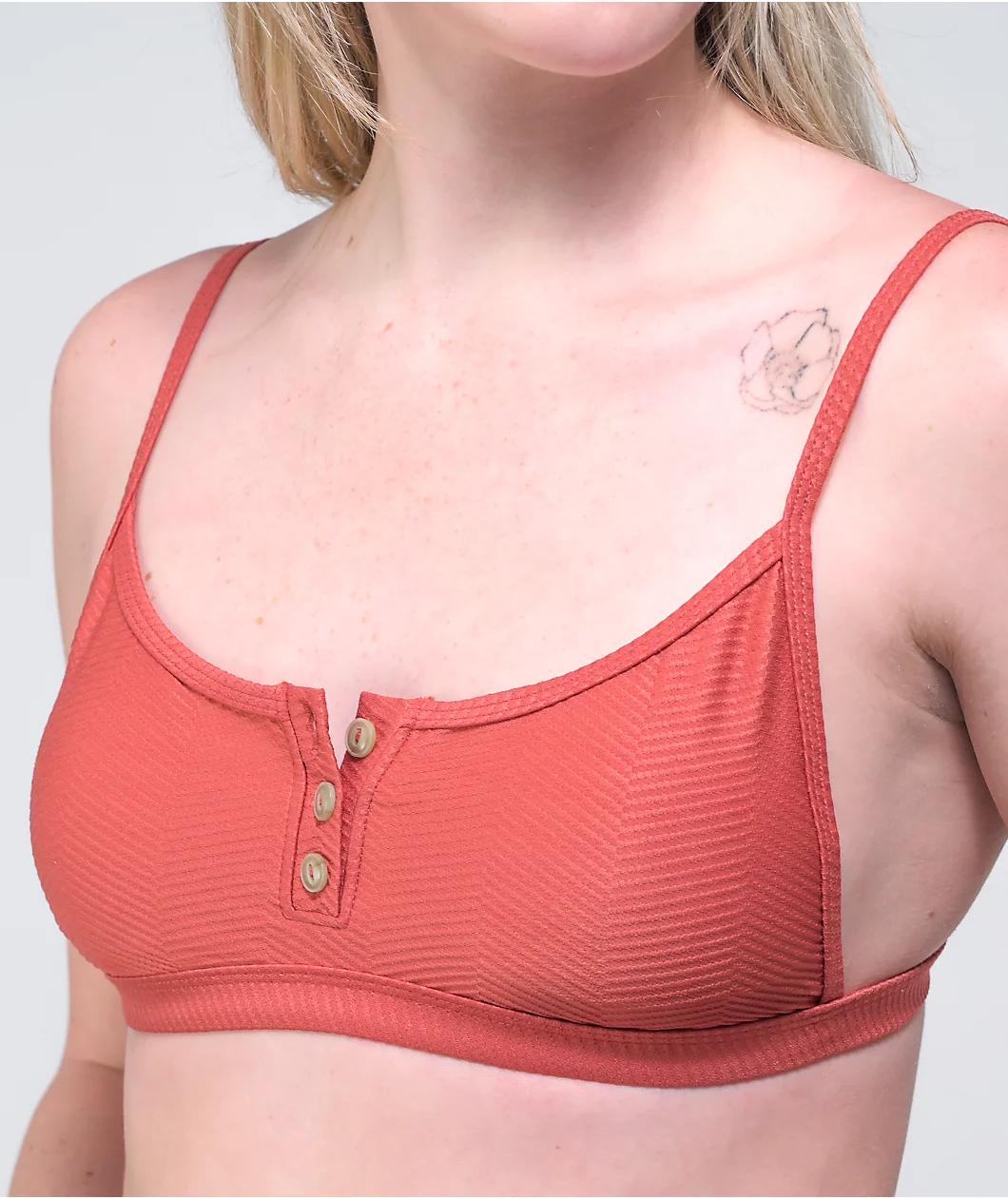 Damsel Sedona Herringbone Bralette Bikini Top - Image 3