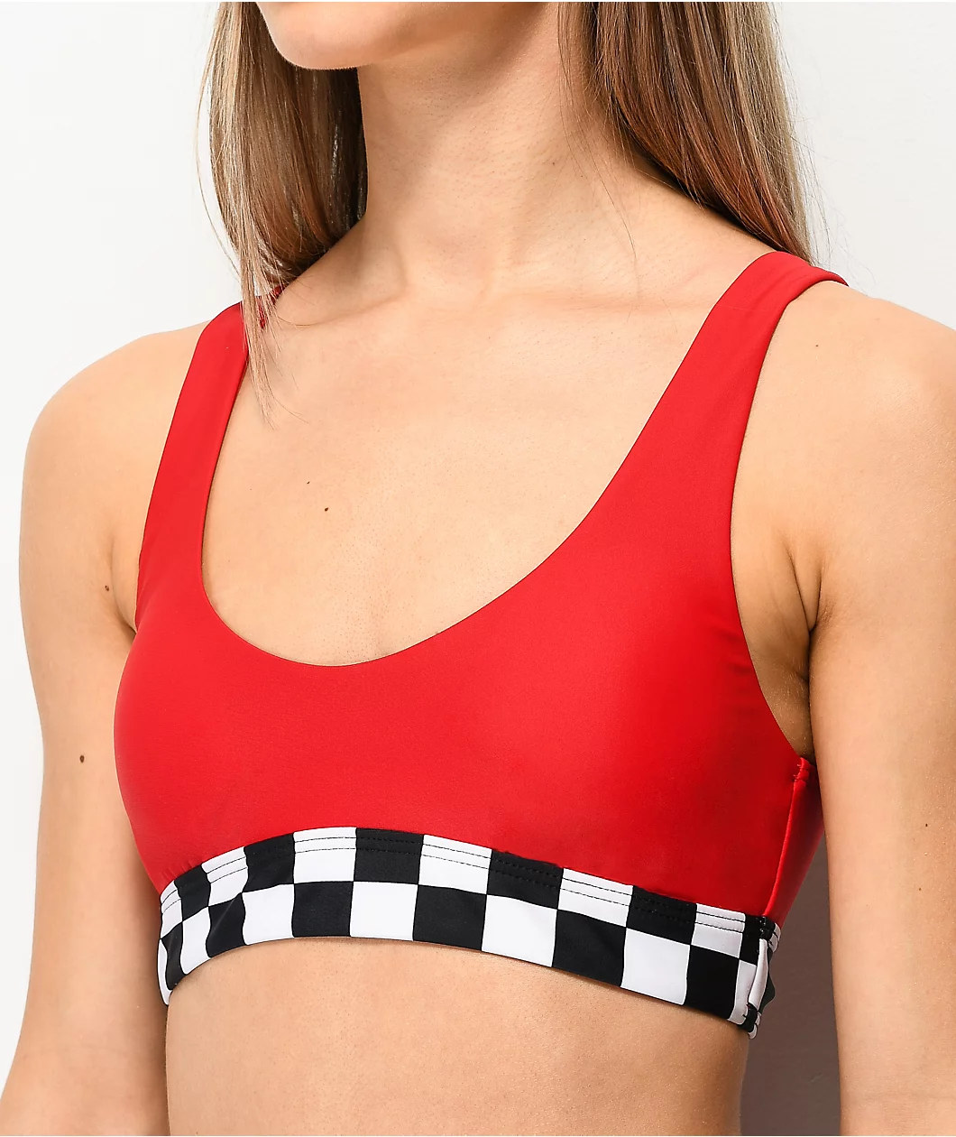 Damsel Tana Checkered Red Bikini Top - Image 4