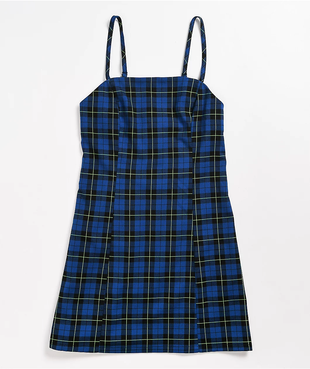 Empyre Dia Blue Plaid Mini Dress - Image 2