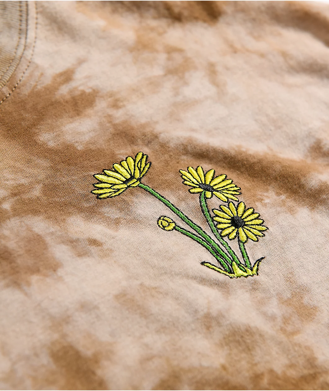 Empyre Kipsy Tan Tie Dye Crop T-Shirt - Image 3