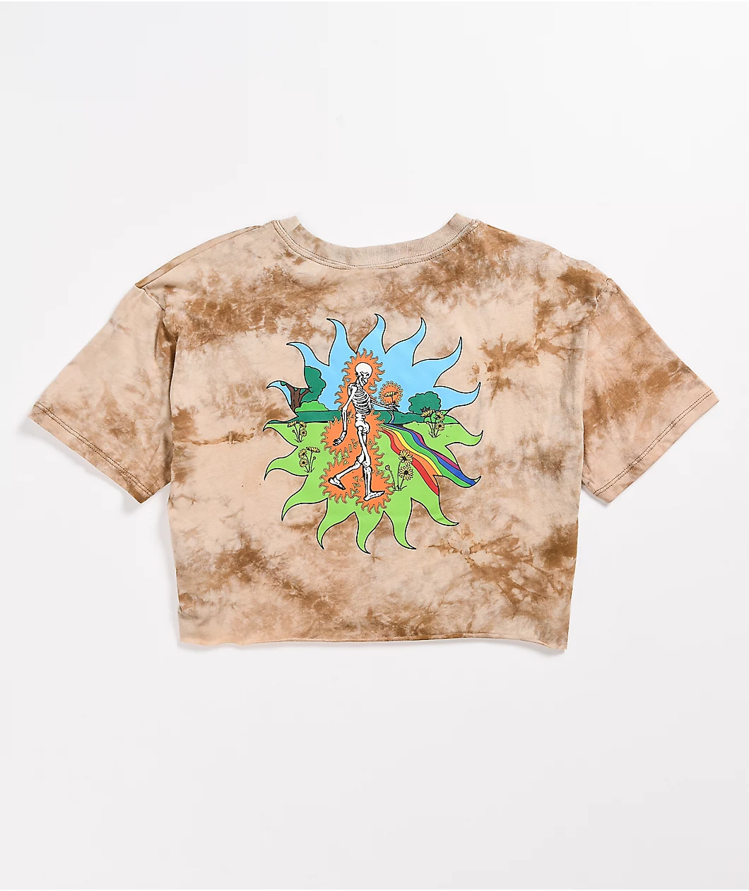 Empyre Kipsy Tan Tie Dye Crop T-Shirt