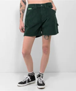 Empyre Laurel Ponderosa Green Corduroy Carpenter Shorts