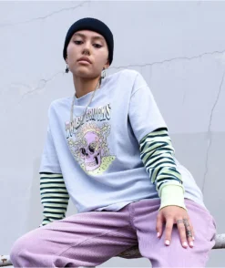 Empyre Roxie Tough Truths Grey 2Fer Long Sleeve T-Shirt