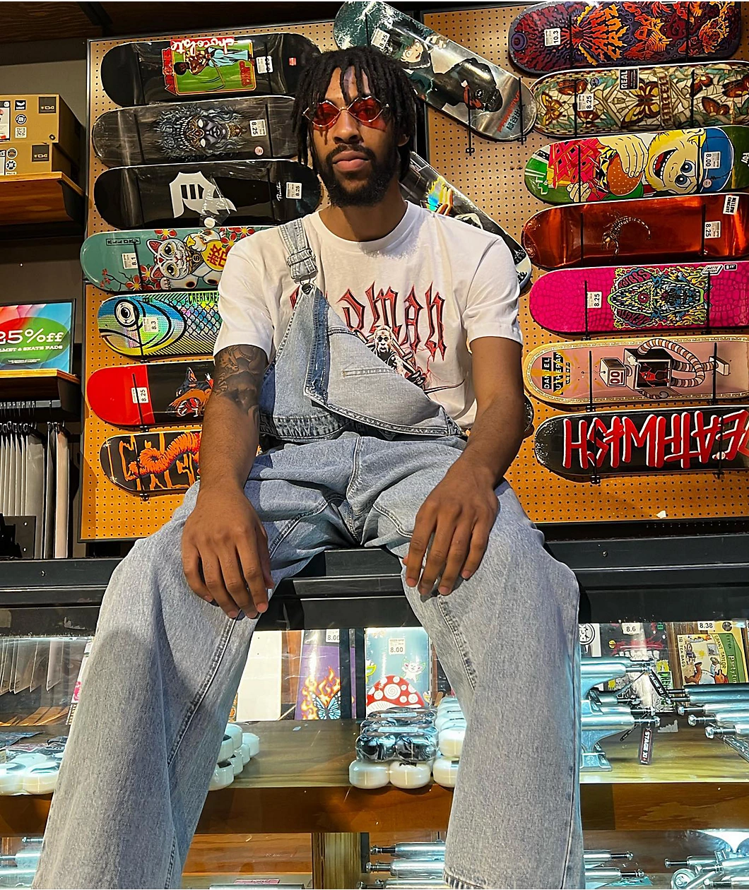 Empyre Suzie Light Wash Denim Overalls - Image 5