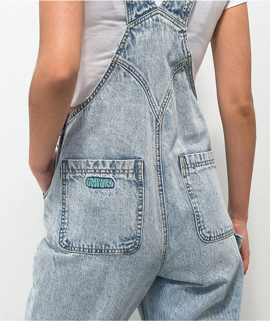 Empyre Suzie Light Wash Denim Overalls - Image 7
