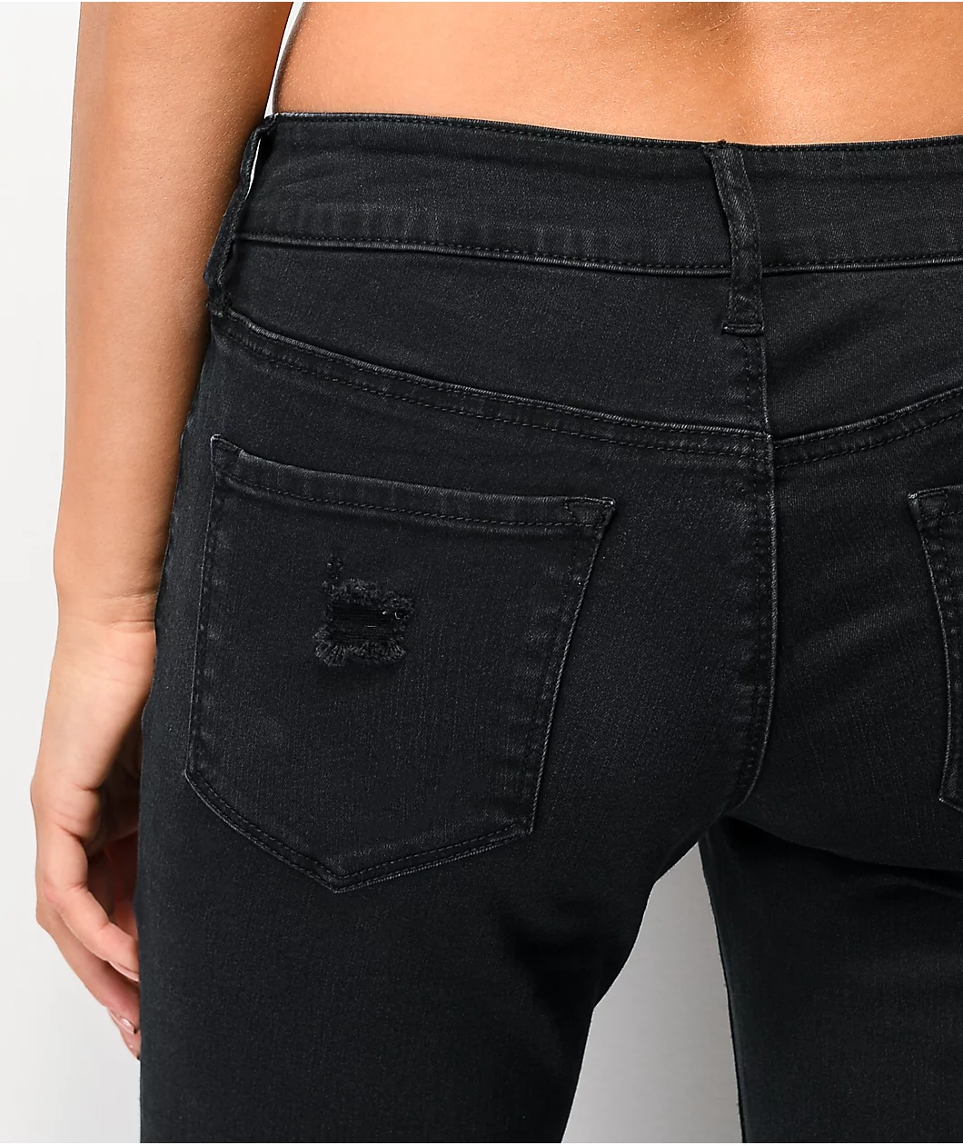 Empyre Tessa Shredded Black Skinny Jeans - Image 5