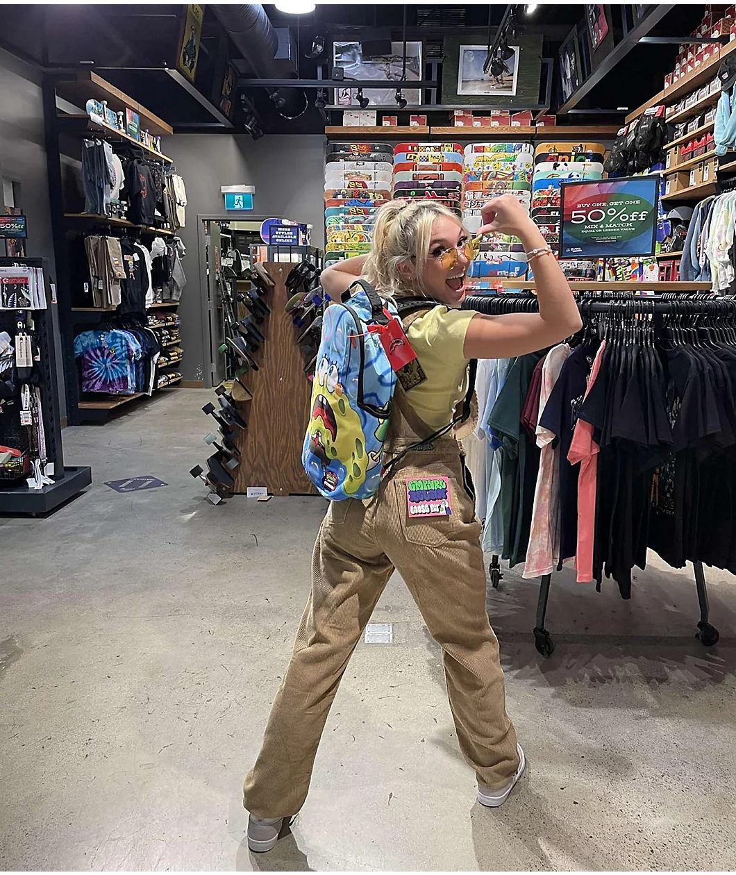 Empyre Tori 90s Khaki Corduroy Skate Pants - Image 5