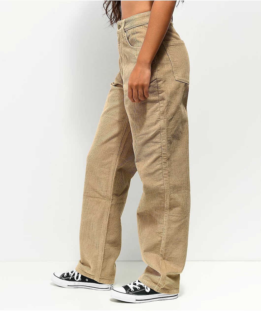 Empyre Tori 90s Khaki Corduroy Skate Pants - Image 6