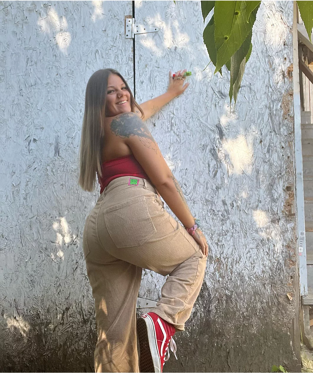 Empyre Tori 90s Khaki Corduroy Skate Pants - Image 12