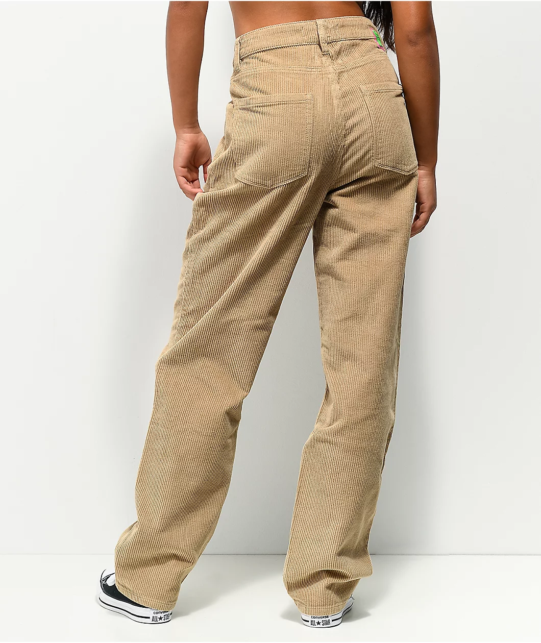 Empyre Tori 90s Khaki Corduroy Skate Pants - Image 2