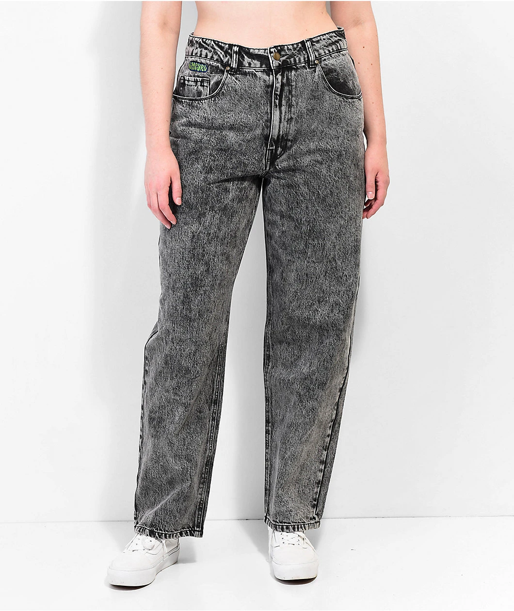 Empyre Tori Black Acid Wash Skate Jeans - Image 3