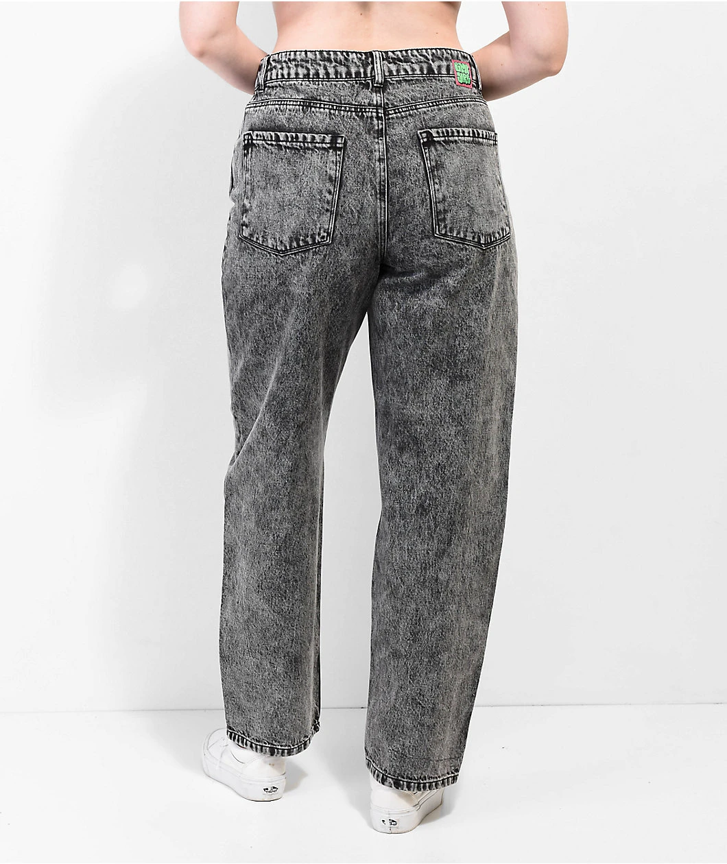 Empyre Tori Black Acid Wash Skate Jeans - Image 4