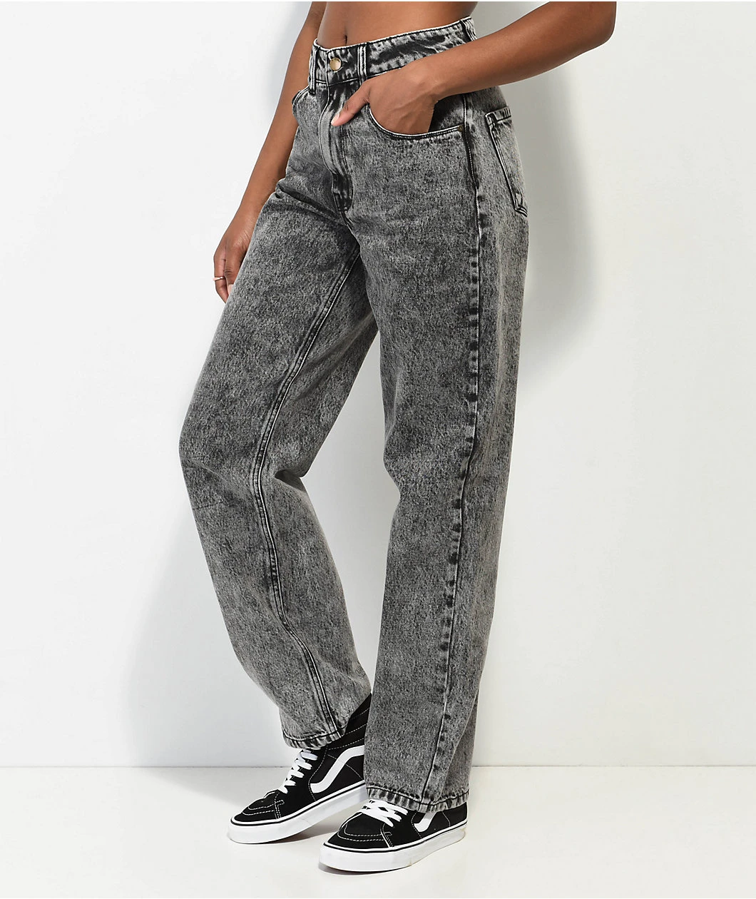 Empyre Tori Black Acid Wash Skate Jeans - Image 7