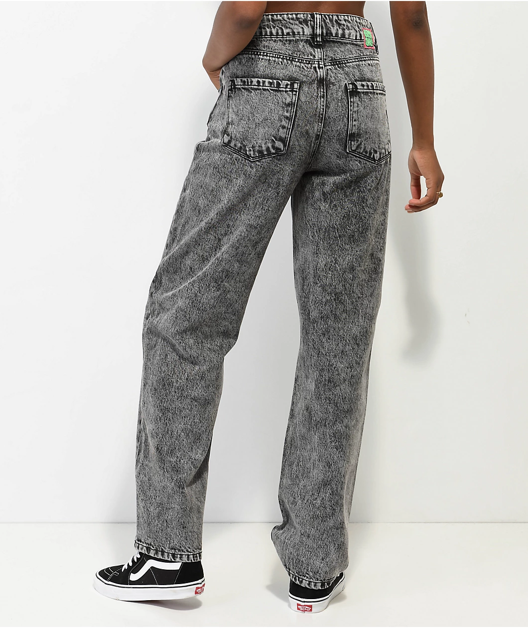 Empyre Tori Black Acid Wash Skate Jeans - Image 2
