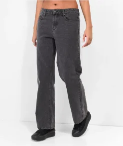 Empyre Zia Black Low-rise Vintage Straight Jeans