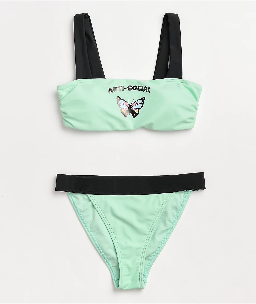 JV By Jac Vanek Antisocial Mint Bandeau Bikini Top - Image 3