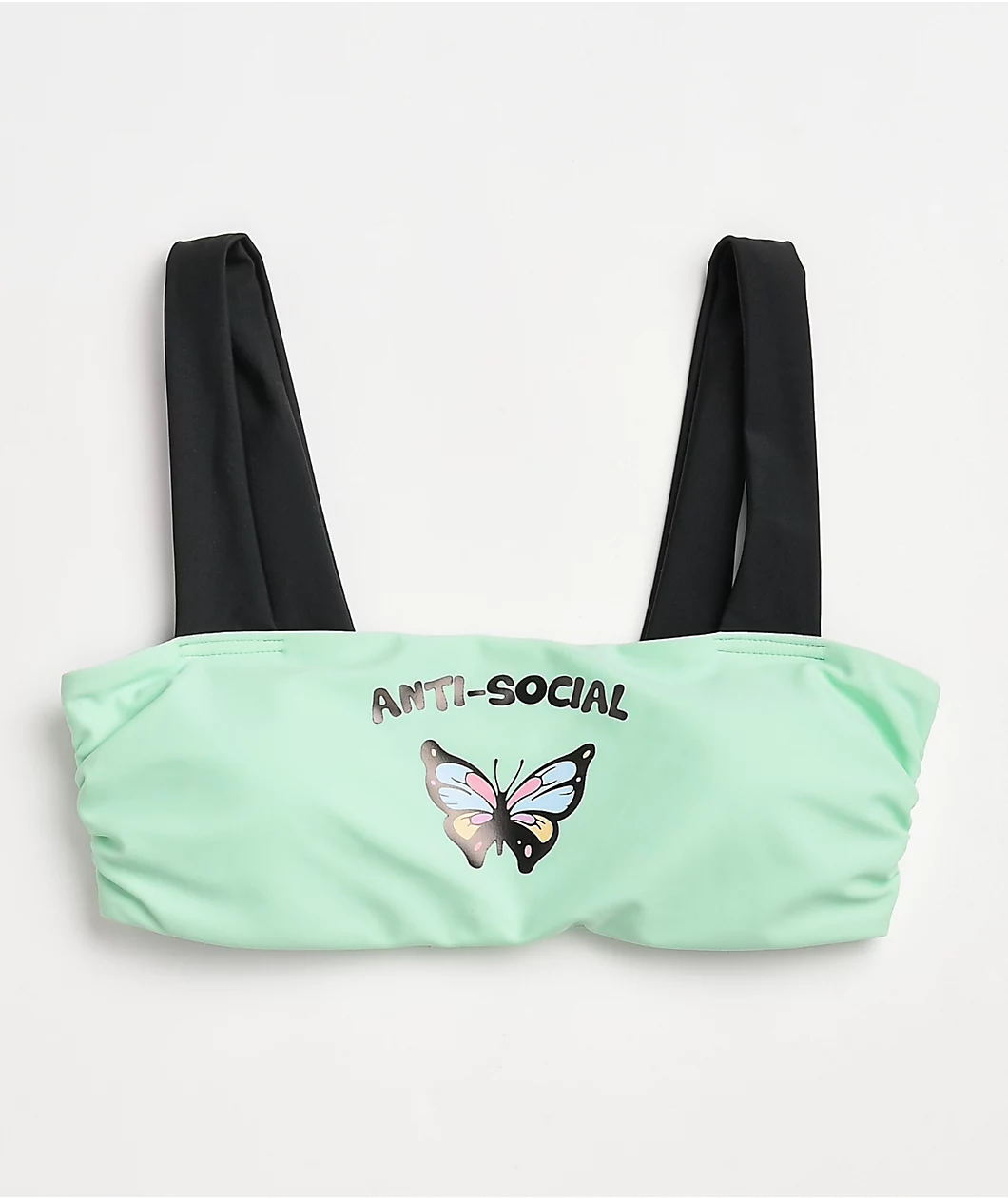 JV By Jac Vanek Antisocial Mint Bandeau Bikini Top