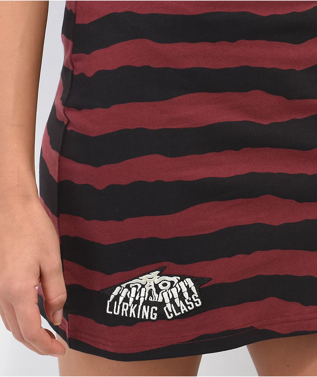 Lurking Class By Sketchy Tank Terror Eyes Red & Black Skirt - Image 4
