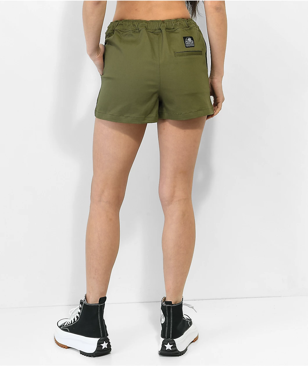 Lurking Class By Sketchy Tank Spiderweb Green Shorts - Image 2