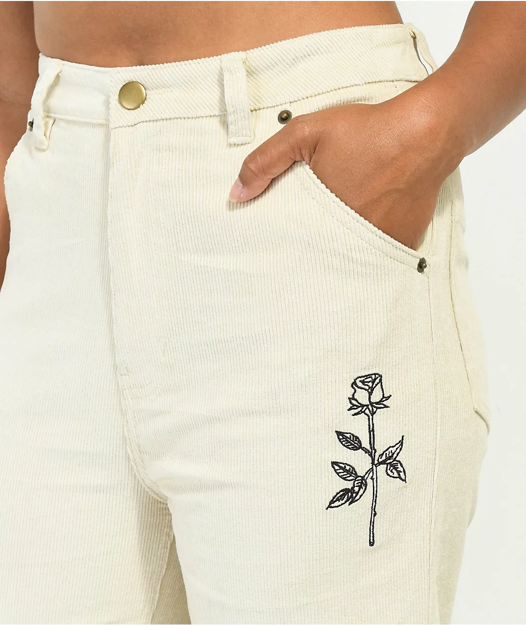 Melodie Out Of My Way Natural Corduroy Pants - Image 7