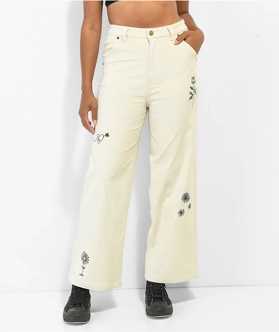 Melodie Out Of My Way Natural Corduroy Pants