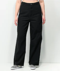 Monet Sammi Black Wide Leg Skate Jeans
