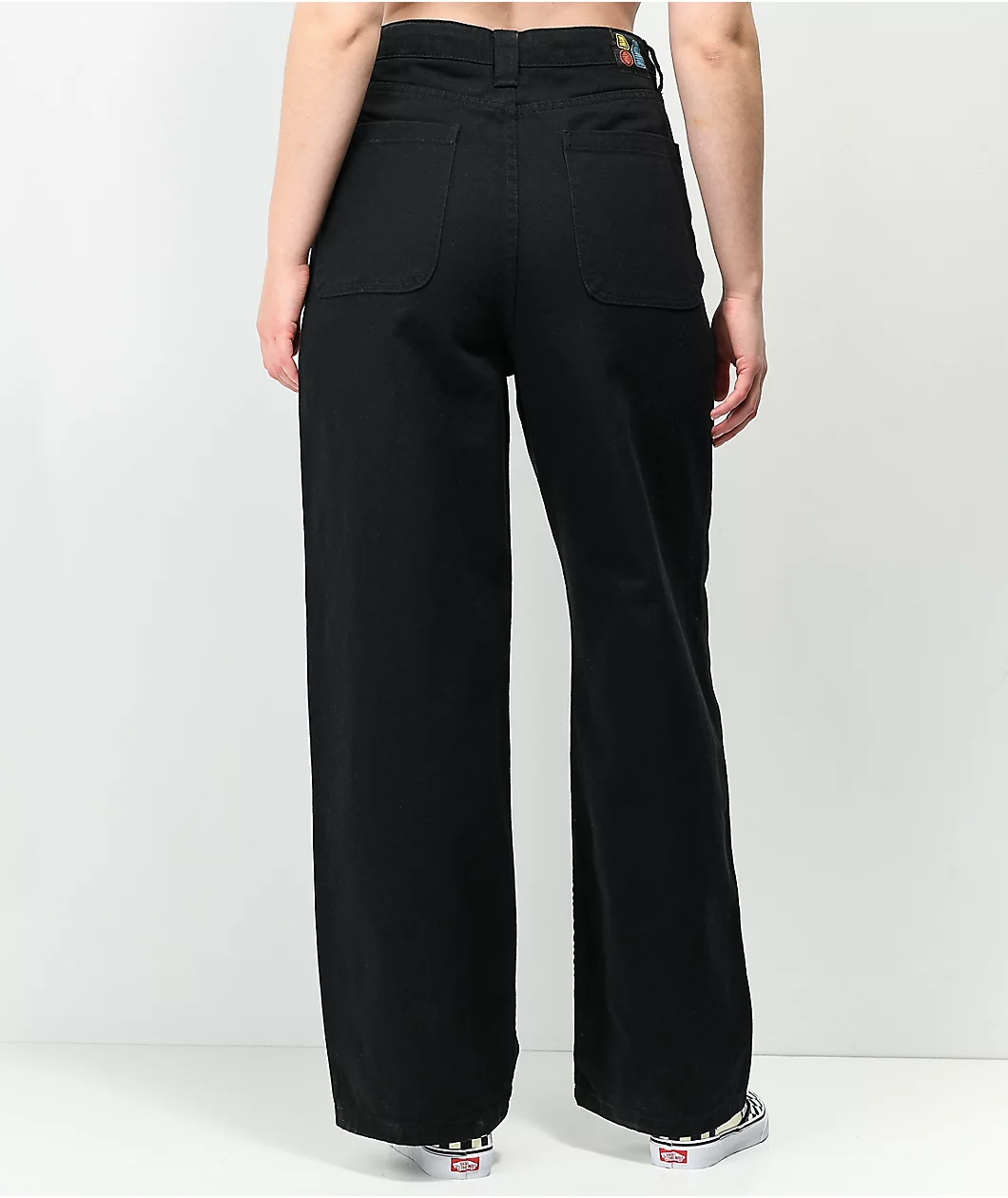 Monet Sammi Black Wide Leg Skate Jeans - Image 2