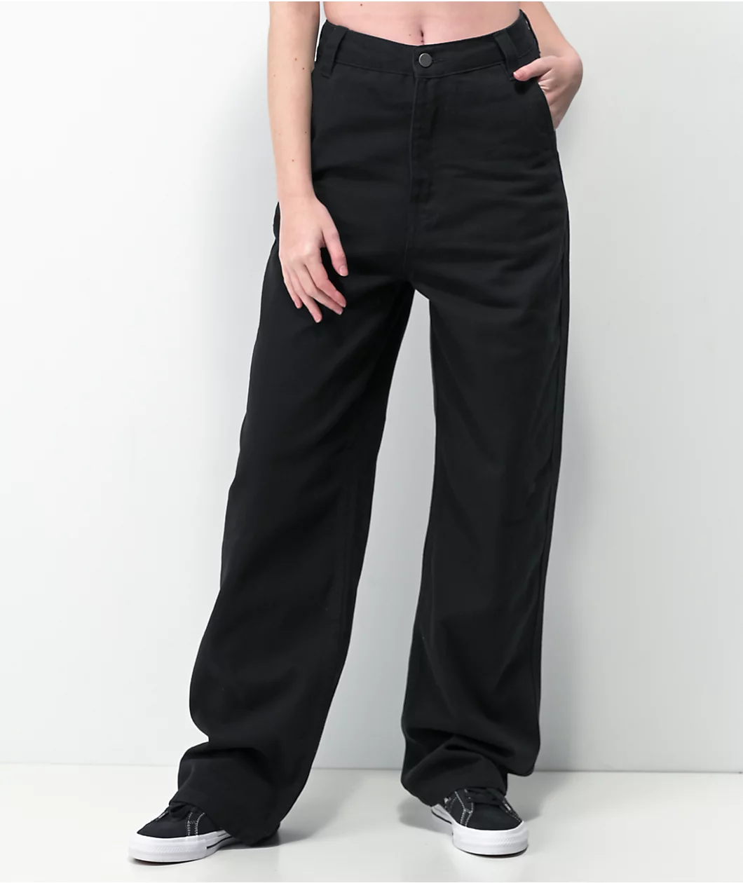 Monet Sammi Black Wide Leg Skate Jeans - Image 3