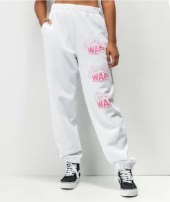 NGOrder What About Pizza White Sweatpants