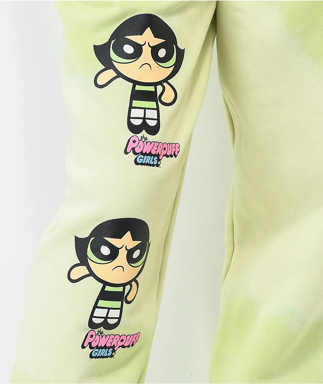 NGOrder X Powerpuff Girls Buttercup Green Tie Dye Jogger Sweatpants - Image 4