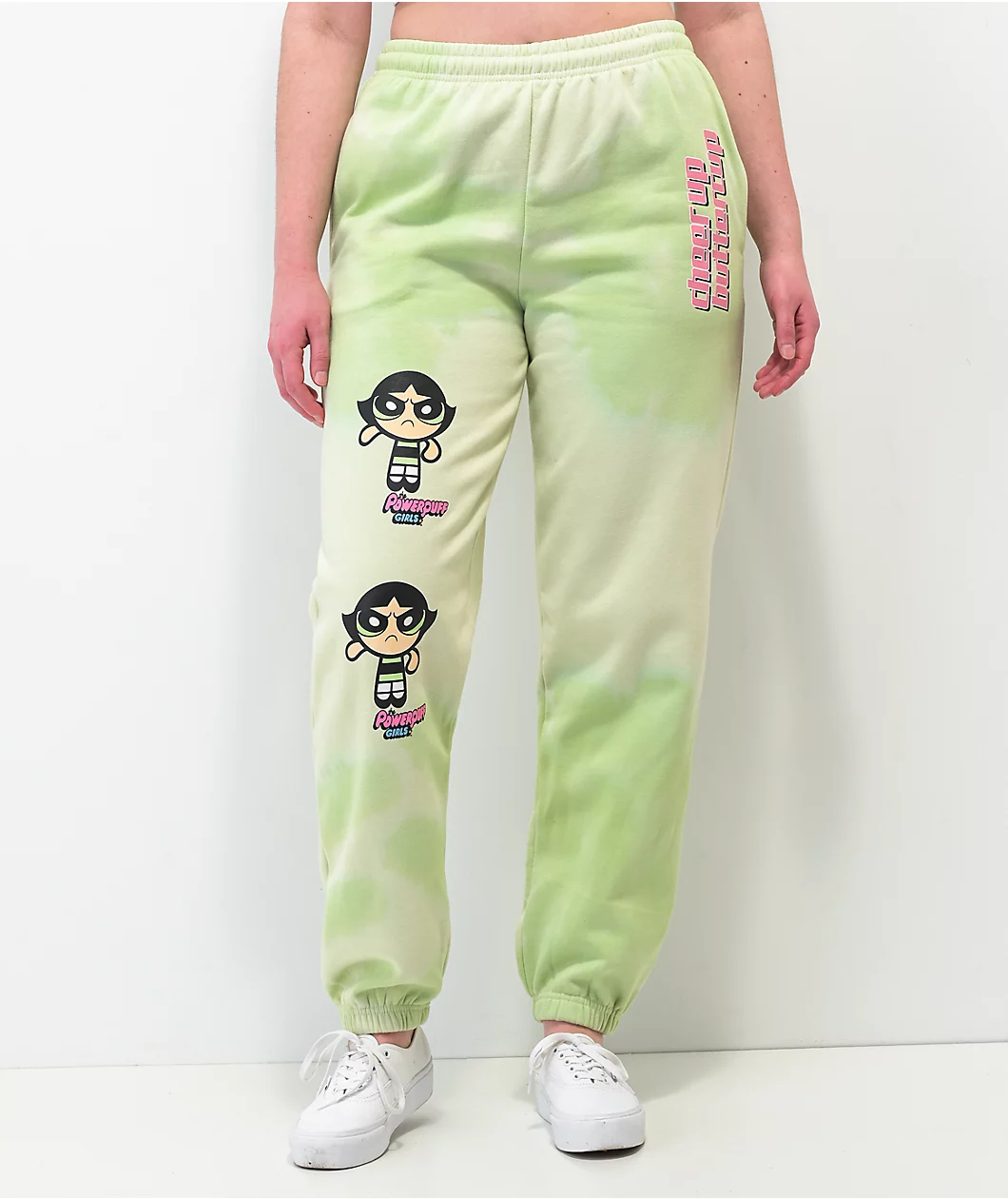 NGOrder X Powerpuff Girls Buttercup Green Tie Dye Jogger Sweatpants - Image 5