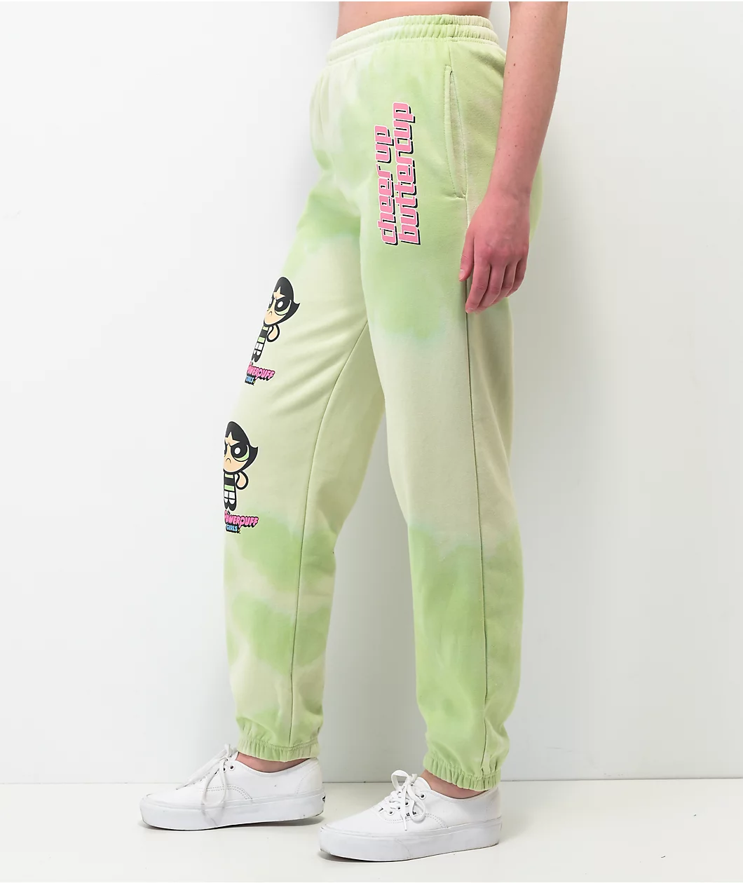 NGOrder X Powerpuff Girls Buttercup Green Tie Dye Jogger Sweatpants - Image 7