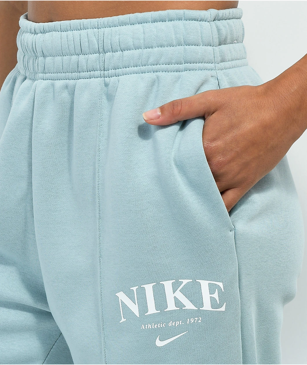 Nike Sportswear Essential Light Blue Fleece Sweatpants - Image 4