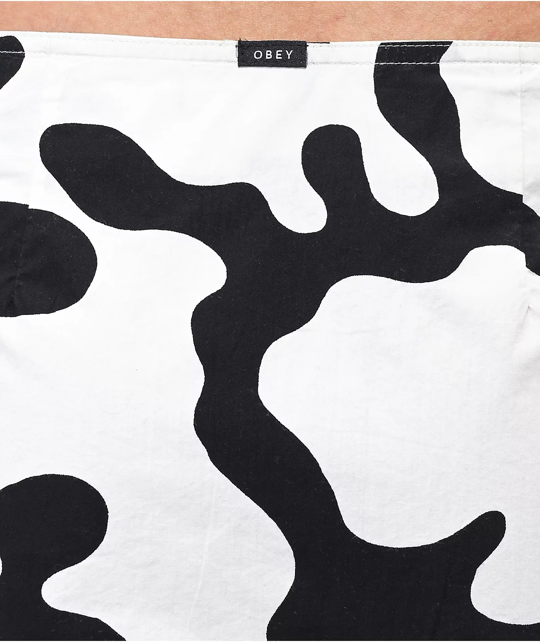 Obey Kyoto Black & White Mini Skirt - Image 4