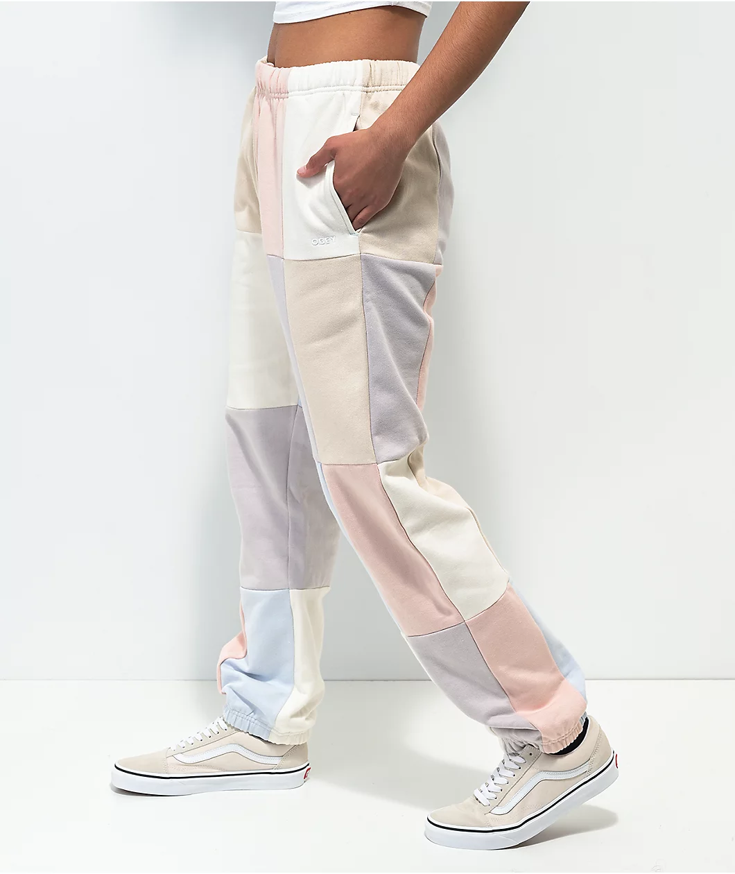 Obey Lockdown Pastel Colorblock Sweatpants - Image 6