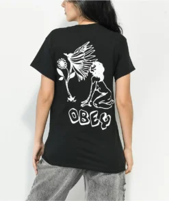 Obey Smellin Daisies Black T-Shirt