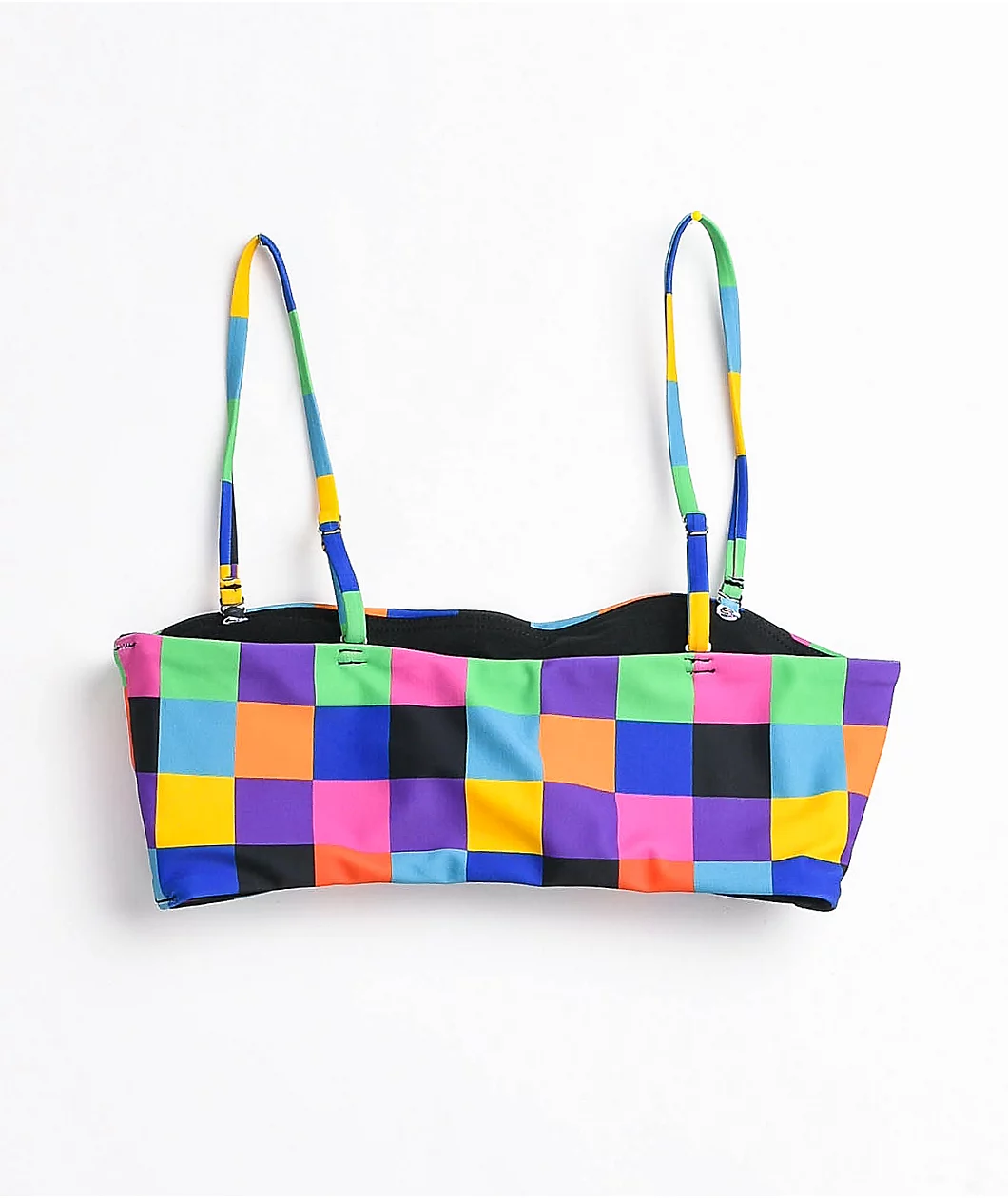 Odd Future Multi Checkered Bandeau Bikini Top - Image 2